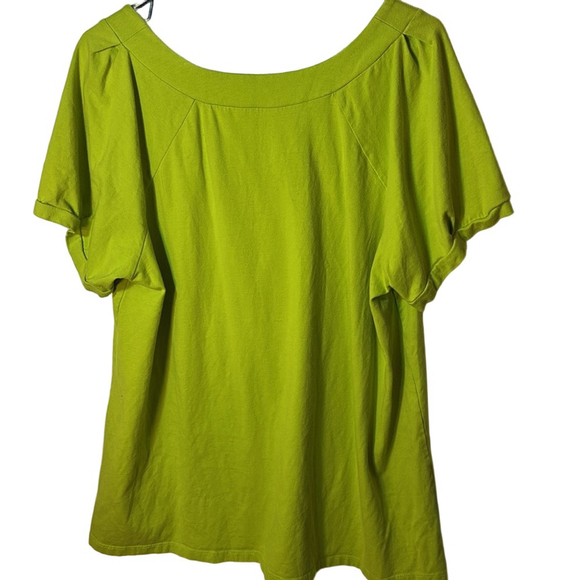 Lane Bryant modern fit cotton lime green T-shirt size 18/20 W - Picture 5 of 5